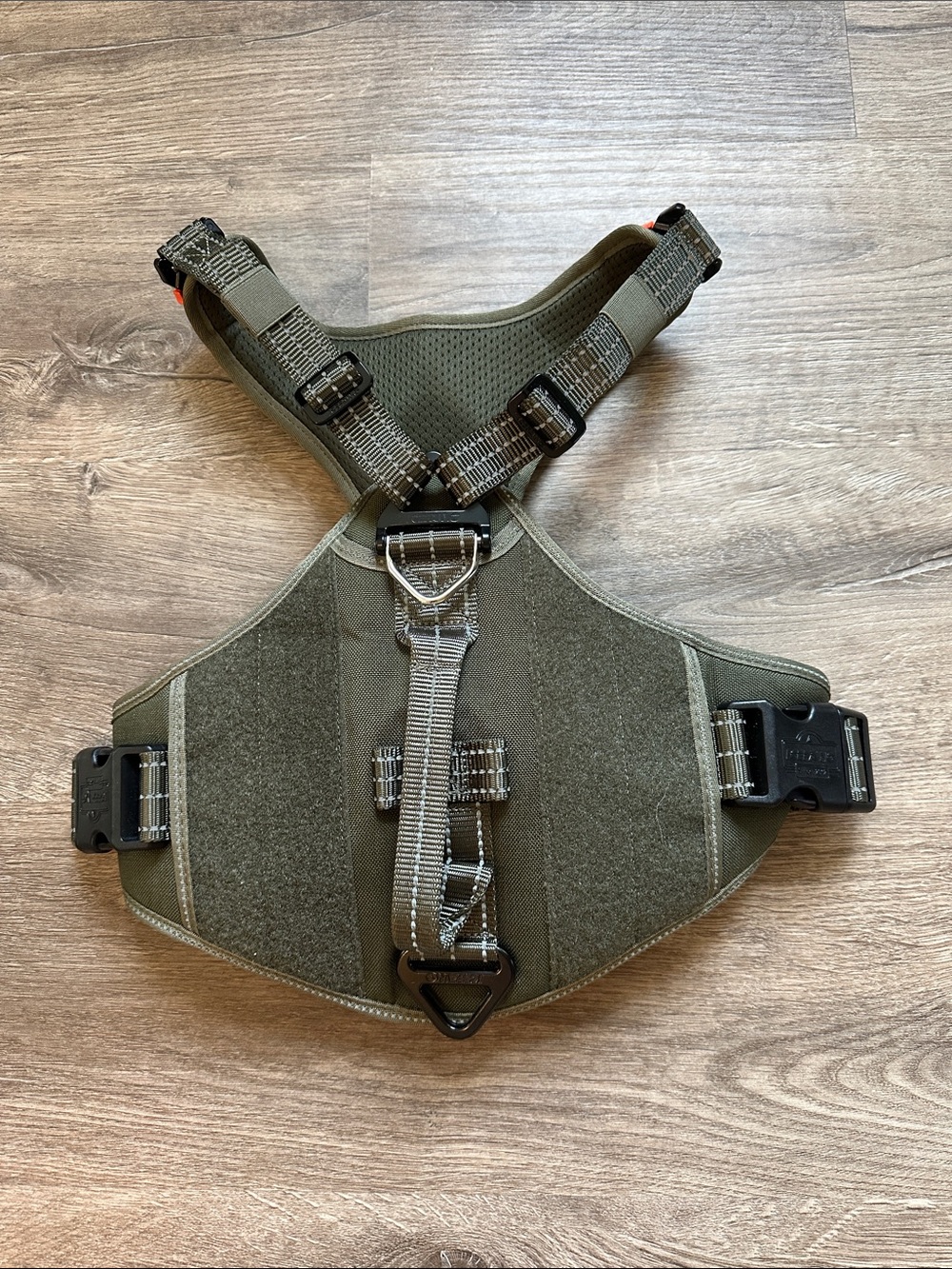 ICEFANG Amazon Dog Olive Green Tactical Chest Harness with Adjustable Straps
